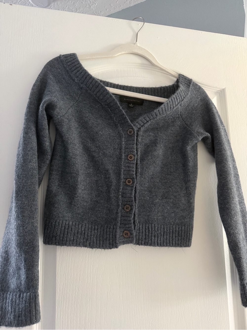 Dance & Marvel grey button sweater